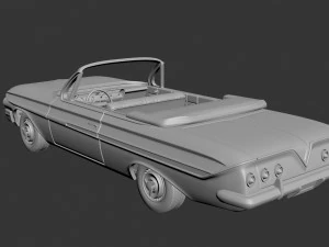 Chevrolet Impala 1961 Convertible 3D Print Model