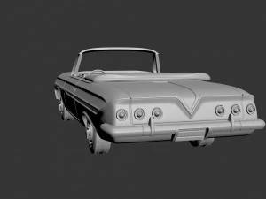 Chevrolet Impala 1961 Convertible 3D Print Model