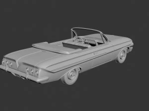 Chevrolet Impala 1961 Convertible 3D Print Model