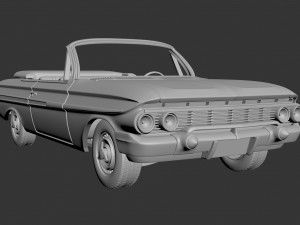 Chevrolet Impala 1961 Convertible 3D Druckmodell