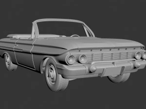 Chevrolet Impala 1961 Convertible 3D Print Model