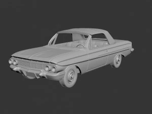 Chevrolet Impala 1961 Convertible 3D Print Model