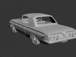 Chevrolet Impala 1961 Convertible 3D Print Model