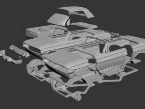 Chevrolet Impala 1961 Convertible 3D Druckmodell