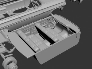 Chevrolet Impala 1961 Convertible 3D Druckmodell