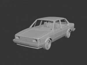 Volkswagen Jetta 1979 4 portas Modelo de Impressão 3D