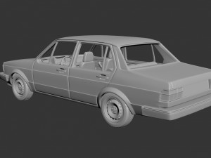 Volkswagen Jetta 1979 4 Door Modèles 3D en vedette