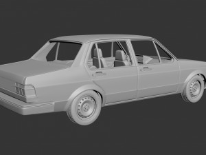 Volkswagen Jetta 1979 4 Door Modèles 3D en vedette