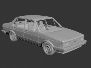Volkswagen Jetta 1979 4 Door Modèles 3D en vedette