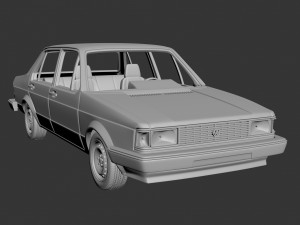 Volkswagen Jetta 1979 4 Door Modèles 3D en vedette