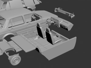 Volkswagen Jetta 1979 4 Door Modèles 3D en vedette