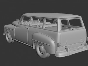 Plymouth Suburban Wagon 1950 Model Cetak 3D