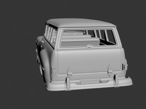 Plymouth Suburban Wagon 1950 Model Cetak 3D