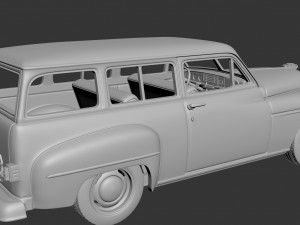Plymouth Suburban Wagon 1950 Model Cetak 3D