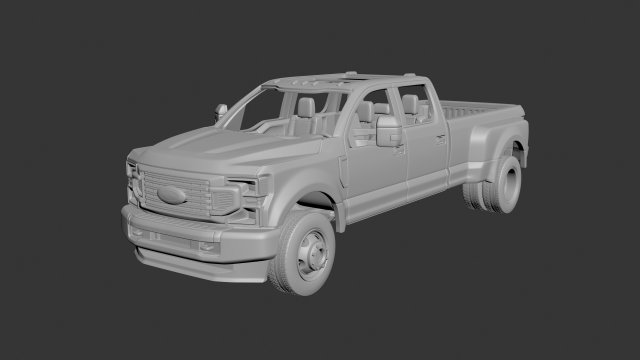 Fo-rd F-350 Dually 2022 3Dプリントモデル .c4d .max .obj .3ds .fbx .stl .blend 
