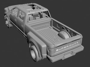 Fo-rd F-350 Dually 2022 3Dプリントモデル