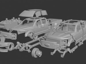 Fo-rd F-350 Dually 2022 3Dプリントモデル