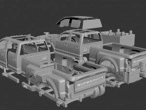 Fo-rd F-350 Dually 2022 3Dプリントモデル