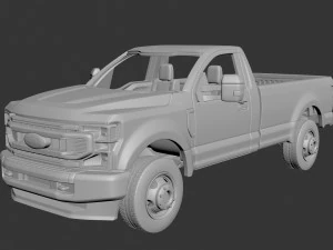 Fo-rd F-350 Regular Cab 2022 3D Print Model