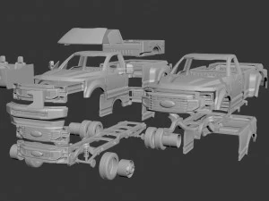 Fo-rd F-350 Regular Cab 2022 3D Print Model