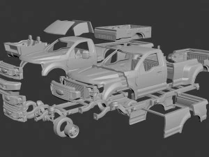 Fo-rd F-350 Regular Cab 2022 3D Print Model