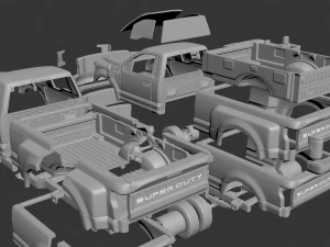 Fo-rd F-350 Regular Cab 2022 3D Print Model