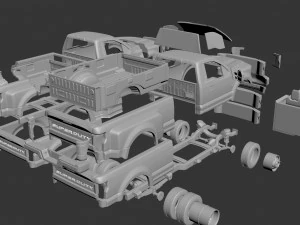 Fo-rd F-350 Regular Cab 2022 3D Print Model