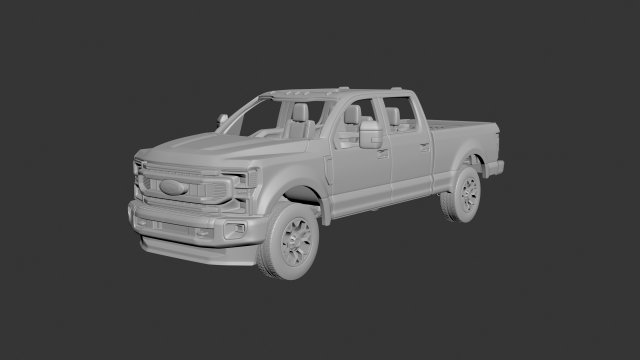 Fo-rd F-250 2022 3D Baskı Modeli .c4d .max .obj .3ds .fbx .stl .blend