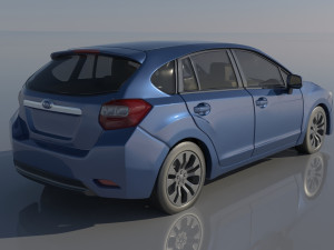 Subaru Impreza 2013 Hatchback Modèles 3D en vedette