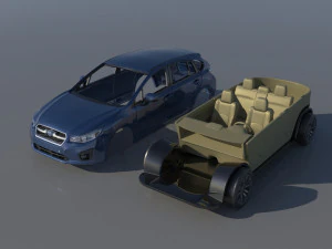Subaru Impreza 2013 Hatchback 3D Print Model