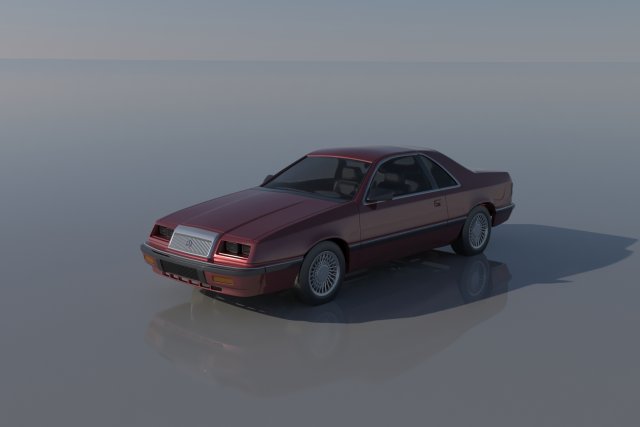 Chrysler LeBaron Coupe 1989 3D Принт Модель .c4d .max .obj .3ds .fbx .stl .blend 