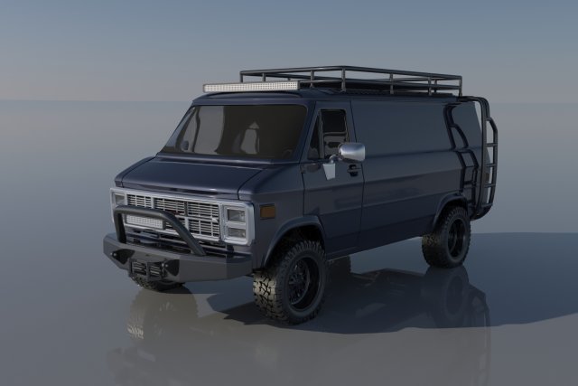GMC Vandura 1983 Modello di stampa 3D .c4d .max .obj .3ds .fbx .stl .blend 