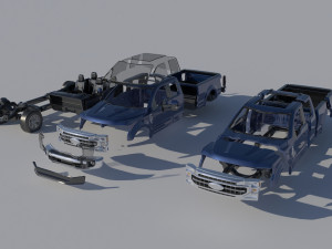 Fo-rd F-250 SuperCab 3D 打印模型