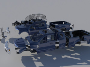 Fo-rd F-250 SuperCab 3D 打印模型