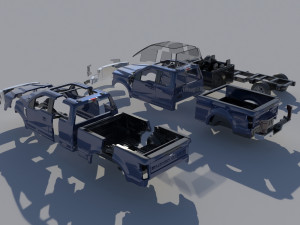 Fo-rd F-250 SuperCab 3D 打印模型