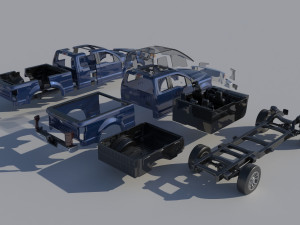 Fo-rd F-250 SuperCab 3D 打印模型