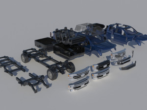 Fo-rd F-250 SuperCab 3D 打印模型