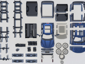 Fo-rd F-250 SuperCab 3D 打印模型