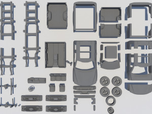 Fo-rd F-250 SuperCab 3D 打印模型