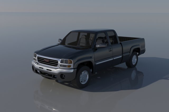GMC Sierra 2003 Extended Cab Model Cetak 3D .c4d .max .obj .3ds .fbx .stl .blend 