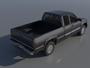GMC Sierra 2003 Extended Cab Model Cetak 3D