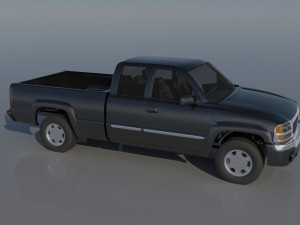 GMC Sierra 2003 Extended Cab Model Cetak 3D