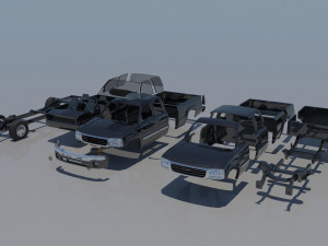 GMC Sierra 2003 Extended Cab Model Cetak 3D