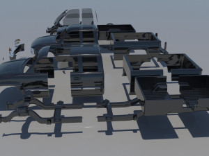 GMC Sierra 2003 Extended Cab Model Cetak 3D