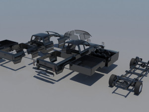 GMC Sierra 2003 Extended Cab Model Cetak 3D