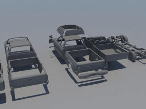 GMC Sierra 2003 Extended Cab Model Cetak 3D