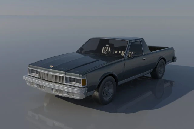 Chevrolet Caprice Pickup 1977 3D Print Model .c4d .max .obj .3ds .fbx .stl .blend 