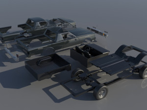 Chevrolet Caprice Pickup 1977 3D Baskı Modeli