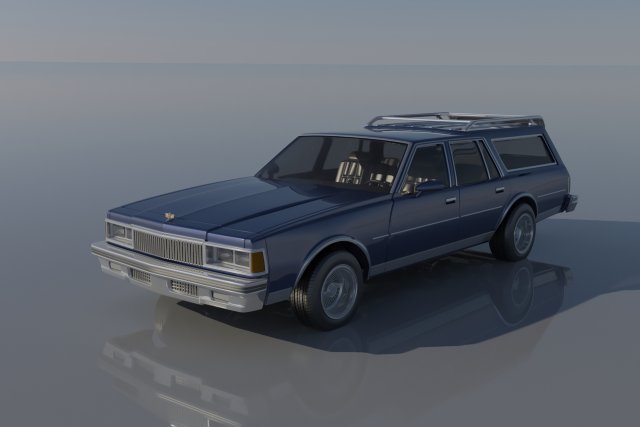 Chevrolet Caprice Wagon 1977 3D Baskı Modeli .c4d .max .obj .3ds .fbx .stl .blend 