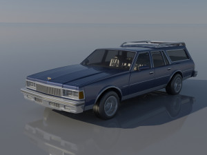 Chevrolet Caprice Wagon 1977 Modèles 3D en vedette
